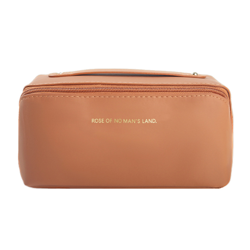Picture of Cross Mirror Large Capacity Travel Cosmetic PU Waterproof Toiletry Bag Organ Pillow Cosmetic Bag Portable
