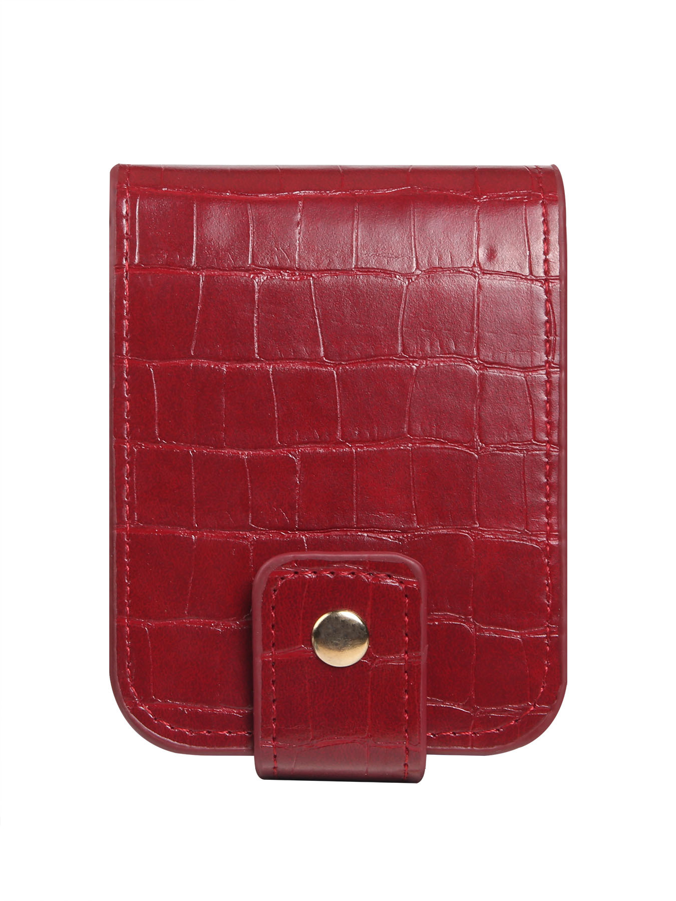 Picture of Casual Pu Leather Crocodile Pattern Korean Lipstick Bag Storage Small Portable Makeup Lipstick Bag with Mirror