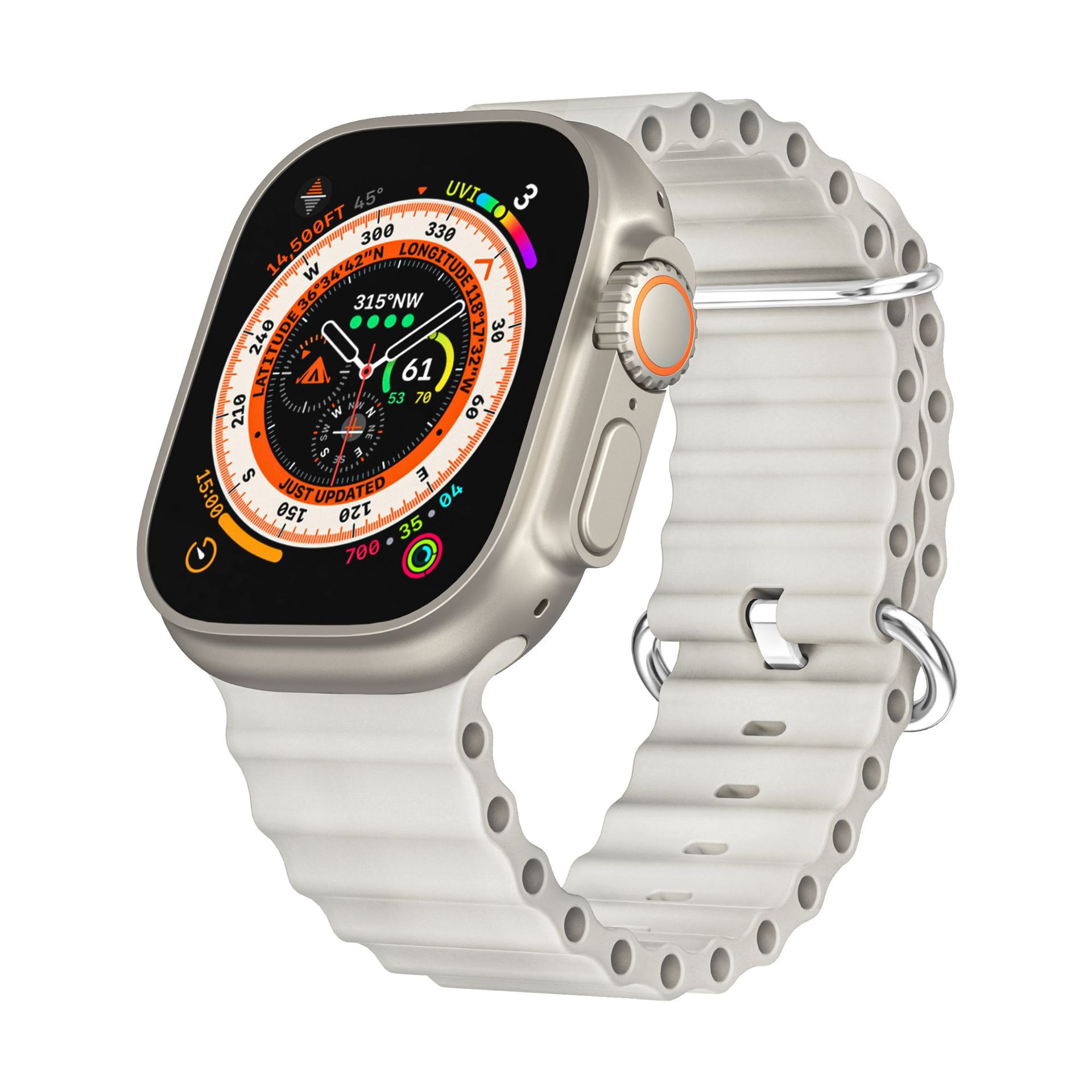 Picture of For Apple watchs10 Silicone Strap iwatch9Ultra Ocean Wave Silicone Strap