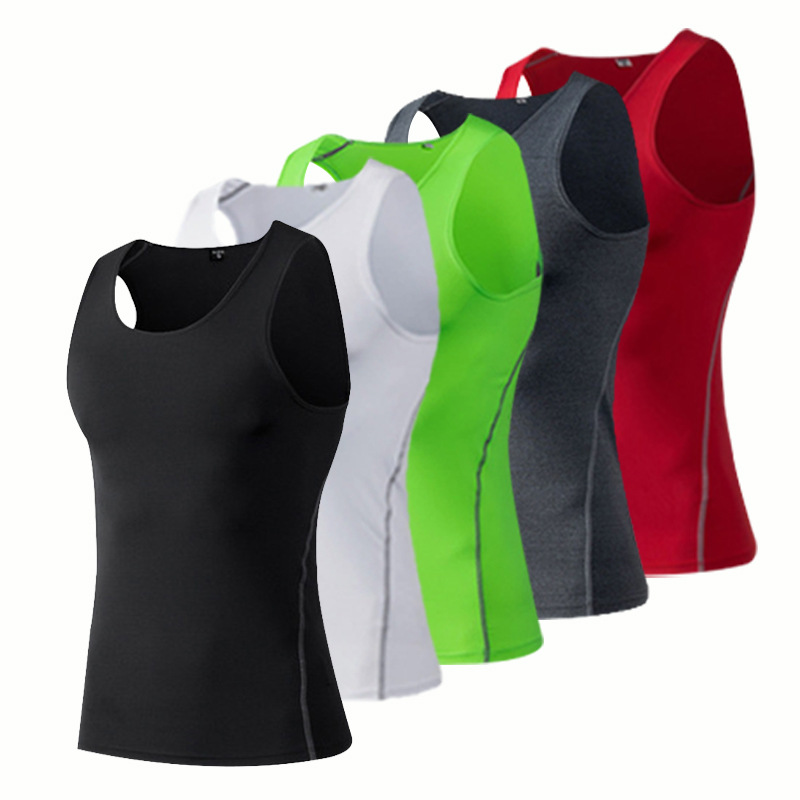 Picture of Sports Tight Vest Men's Quick-drying Breathable Elastic Base Clothes Running Sports Sweatshirt Fitness Training Fitness Top