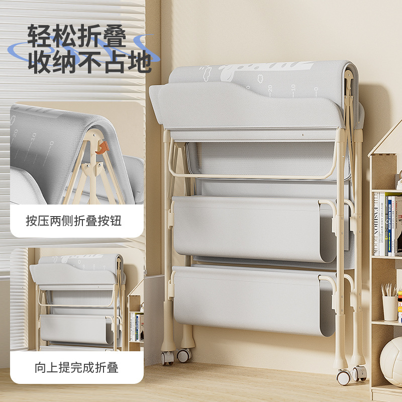 Picture of Diaper Table Baby Care Table Baby Diaper Changing Table Newborn Bathing Massage Touch Table Foldable Multifunctional