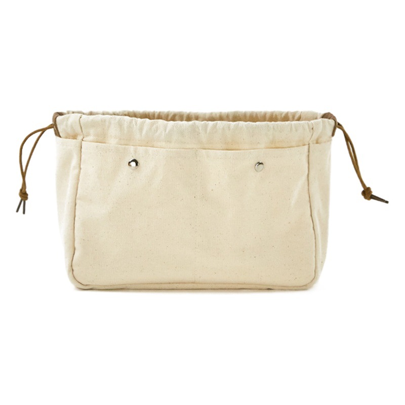 New Style Simple Cosmetic Bag Japanese and Korean Style Drawstring Lazy Cosmetic Storage Bag Travel Portable Canvas Toiletry Bag