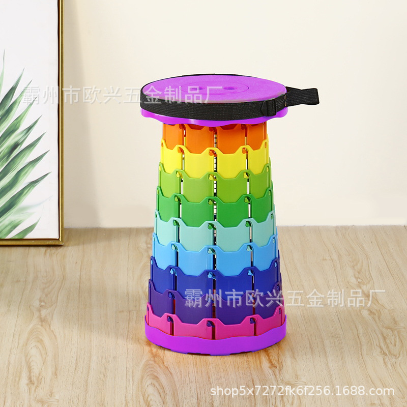 Picture of Outdoor Folding Stool Is Lightweight and Convenient, Telescopic Stool Is Easy to Carry, Outdoor Camping Stool Supports Cross-Border Spot Supply