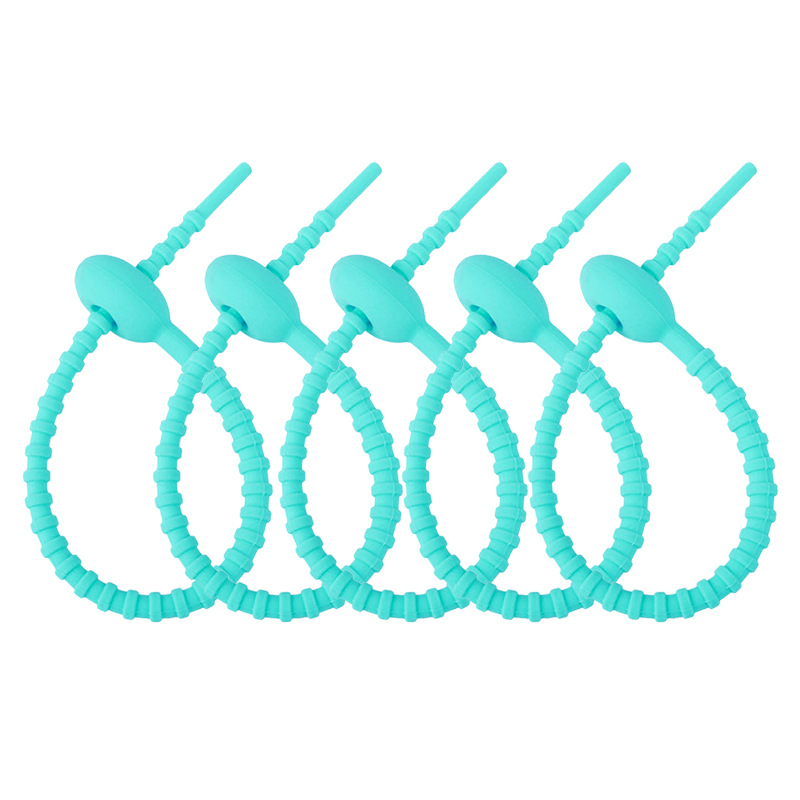 Picture of 180mm color silicone cable tie jewelry pendant stationery multifunctional lanyard data cable storage finishing winder