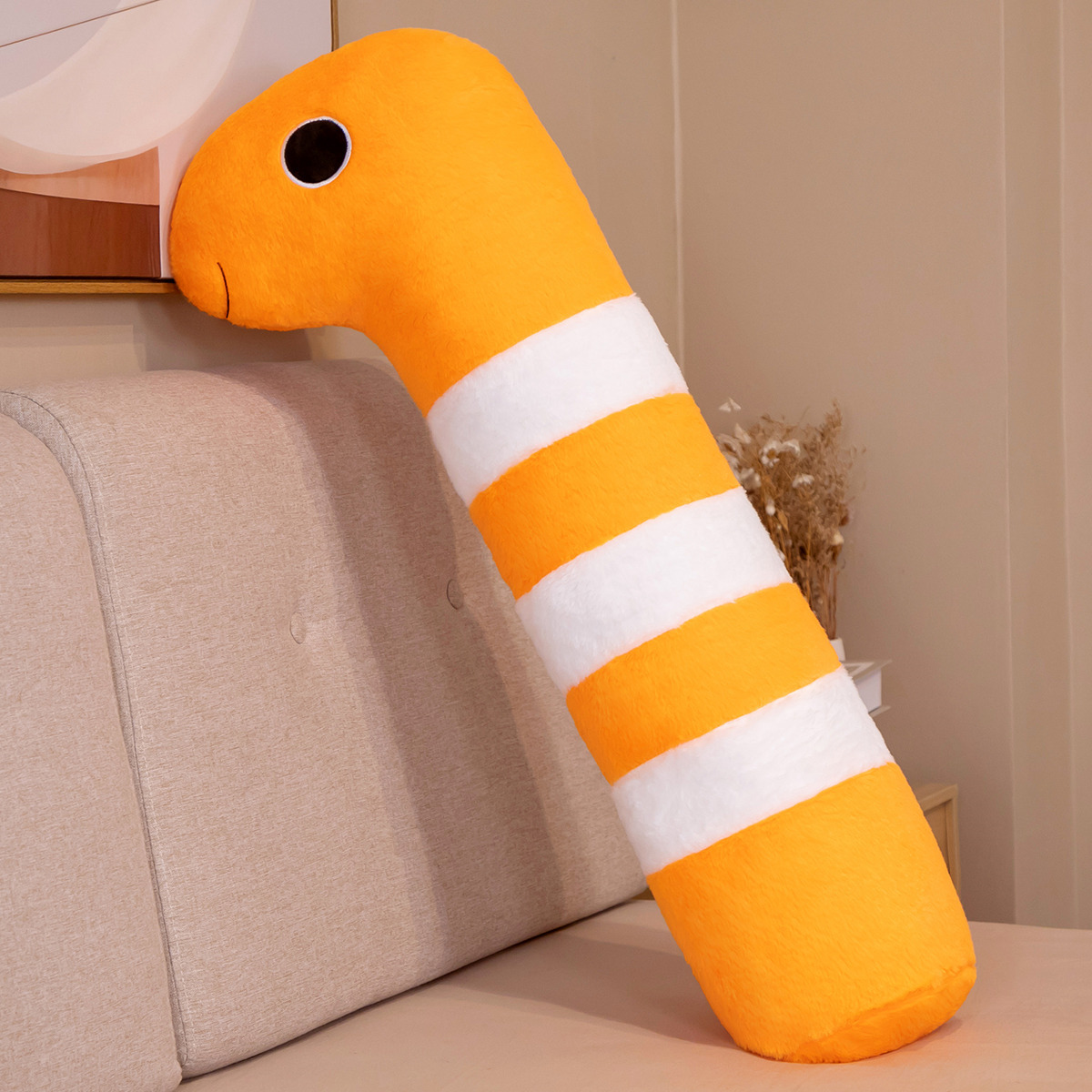 Picture of Rabbit Hair Simulation Large Moray Eel Leg Sleeping Doll Pillow Winter Warm Girl Valentine's Day Gift Moray Eel Pillow
