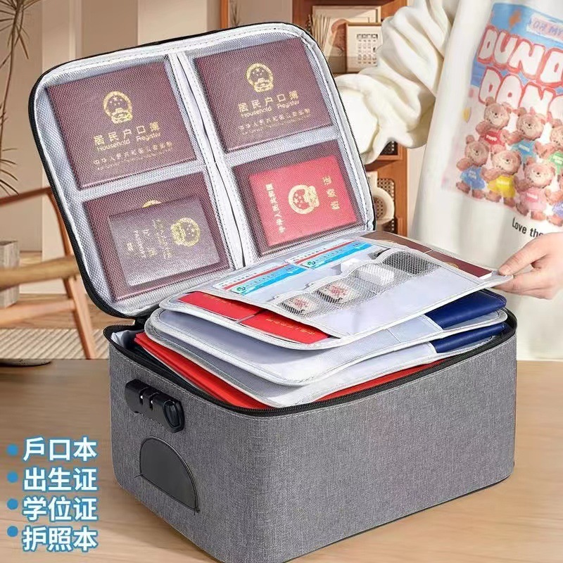 ID bag multi-functional five-layer ID set document card storage bag storage box household register passport storage bag