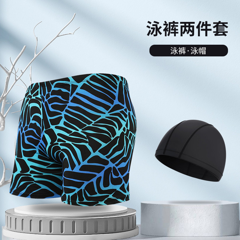 Picture of Explosions swimming trunks adult men's plus size anti-embarrassment boxer men's printing beach hot spring swimming trunks factory wholesale