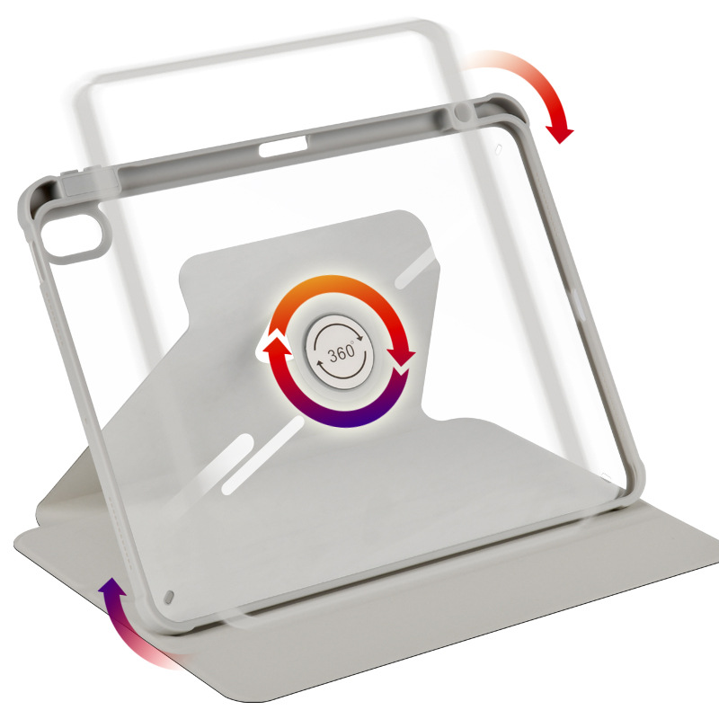 Picture of Applicable ipad10 generation rotating protective sleeve multi-gear adjustment 10.2/10.9/miniTPU pen slot 360 leather case