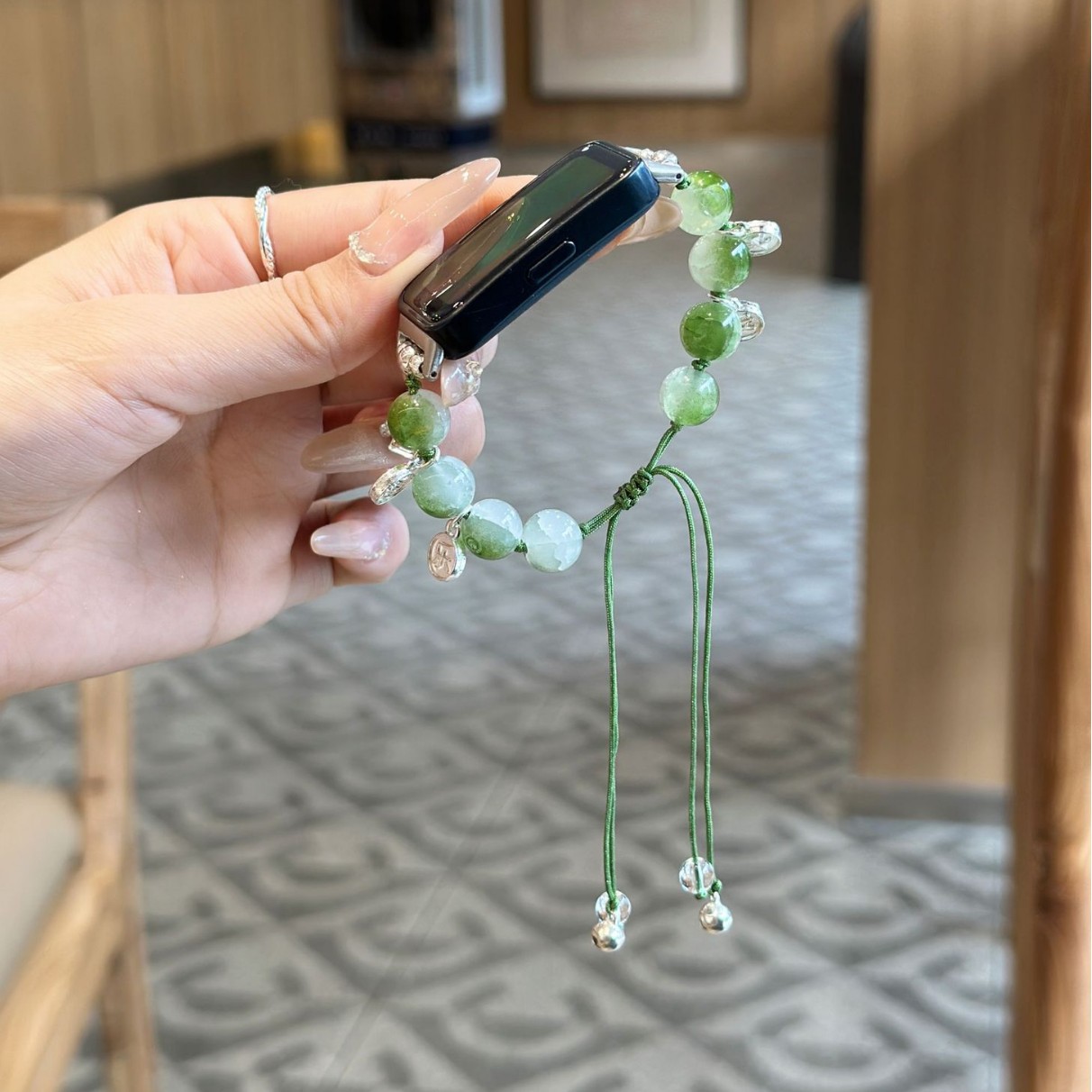 Picture of Ping An Joy Beaded Guofeng Strap for Huawei Bracelet 98NFC Wristband WatchFit32 Strap for Women