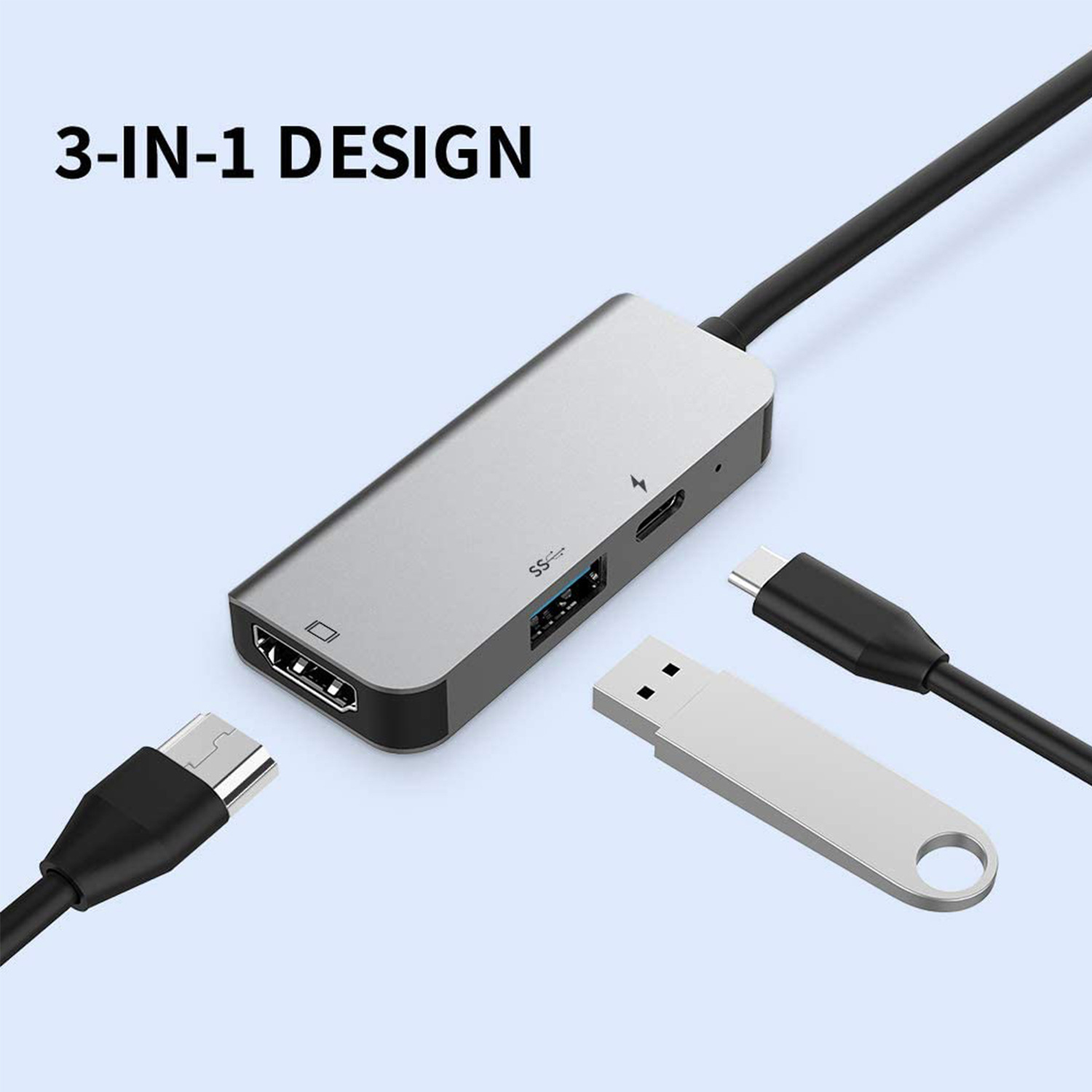 Picture of 3in1 Integrator Typec Mobile Phone Tablet Game Console USB Docking Station Switch Three-In-One Docking Station