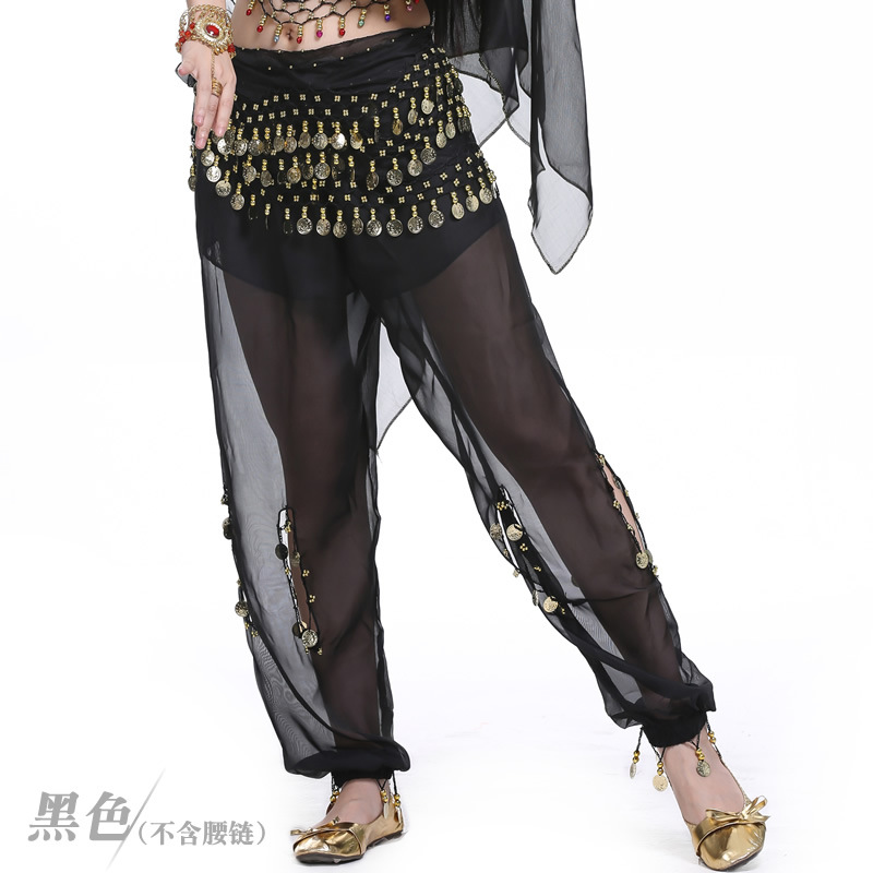 Picture of Dancer coin hanging knickers belly dance performance stage focus super stunning hollow performance dance pants dance pants