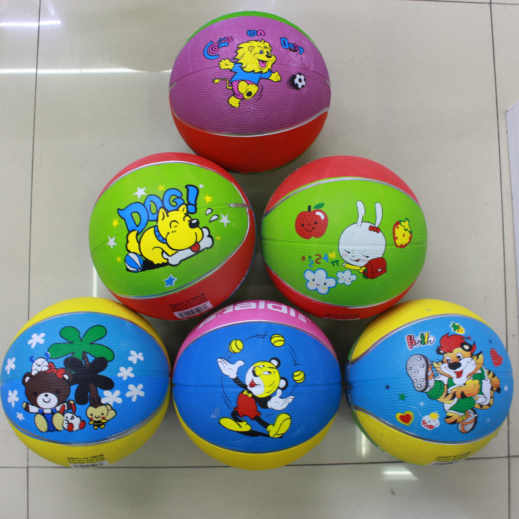 No.3 Basketball Children's Basketball/Rubber Ball/No.3 Rubber Basketball Elastic Foot/Kick and Shoot for Kindergarten