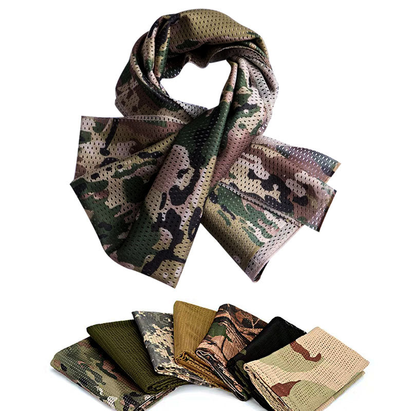 Outdoor special soldier scarf camouflage square towel breathable anti-mosquito anti-sand camouflage multi-purpose scarf