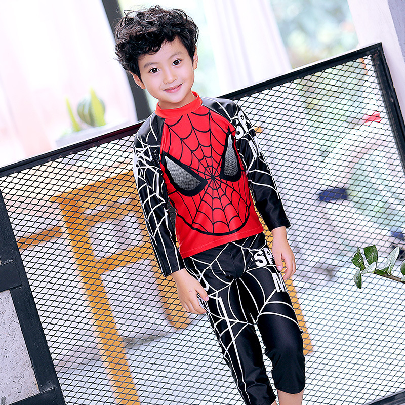 Picture of Swimwear Boys Juvenile Swimwear Sunscreen Quick-drying Children Snorkeling Surfing Long Sleeve Swimwear Boys Wholesale