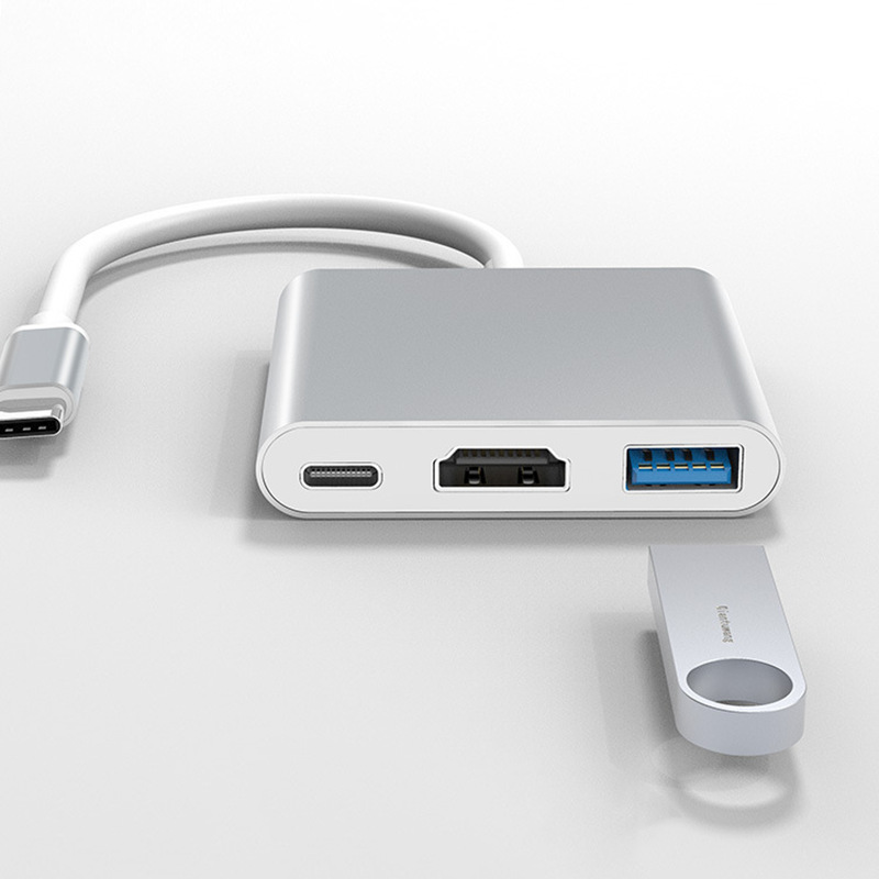 Picture of Cross-Border Typec Three-In-One Docking Station Hd Hd Pd Fast Charging USB Hub Adapter Cable 4K Docking Station Hub