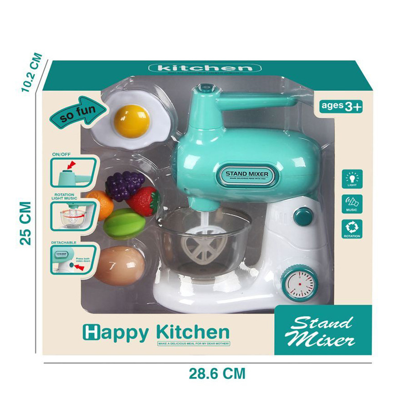 Picture of New children's play simulation blender puzzle fruit toy kitchen electric juice machine breakfast egg beater