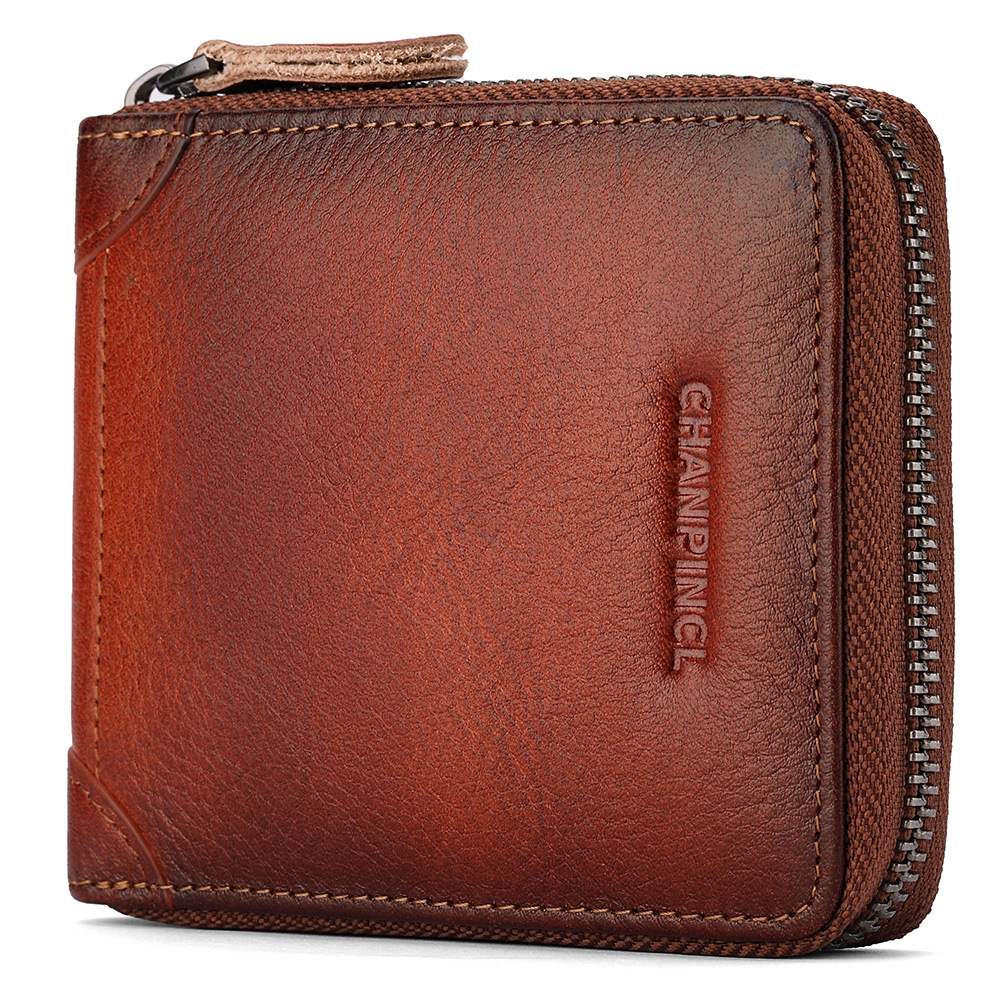 Picture of Cross-Border Delivery C Brand Boxed Men's Wallet First-Layer Cowhide Coin Bag Zipper Wallet Horizontal Multi-Functional Wallet