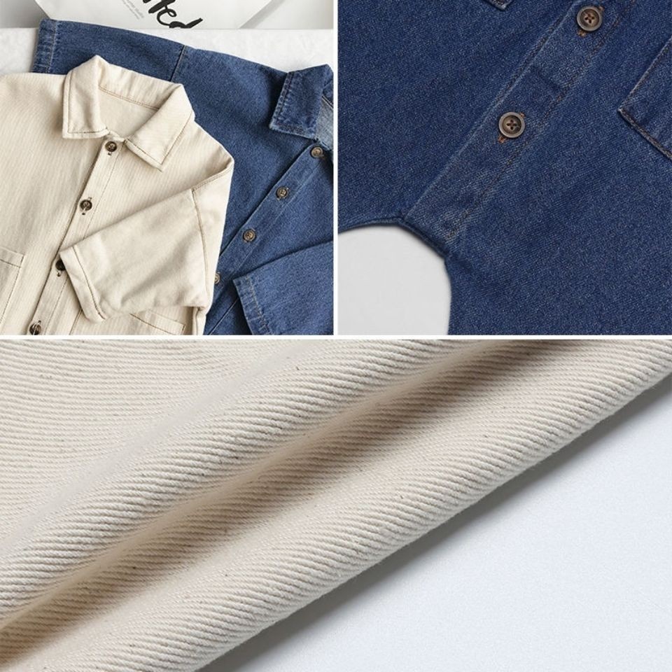 Picture of Baby and Toddler's Denim Jumpsuit Spring and Autumn Long-sleeved Workwear Cowboy Clothes Baby Climbing Clothes Boys' and Girls' Cowboy Fashion