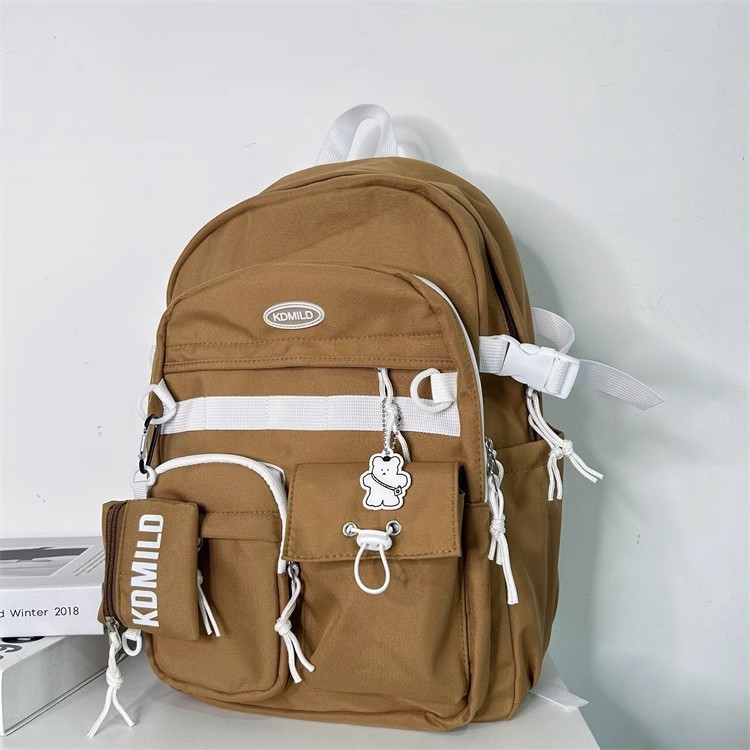 Picture of Korean-style Retro Tooling College Student Schoolbag Senior high school Junior High School Student Simple All-match Backpack Large Capacity Backpack for Men and Women