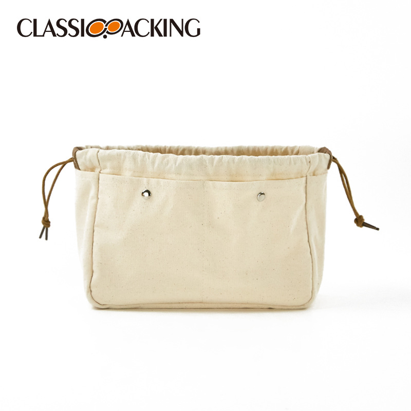 Picture of New Style Simple Cosmetic Bag Japanese and Korean Style Drawstring Lazy Cosmetic Storage Bag Travel Portable Canvas Toiletry Bag