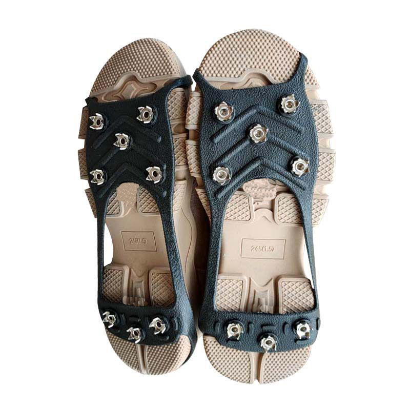 Picture of Anti-Slip Crampons Snow Claw Shoe Covers for Ice, Snow, and Outdoor Snow Climbing Chain Equipment Shoe Sole Crampon Tool