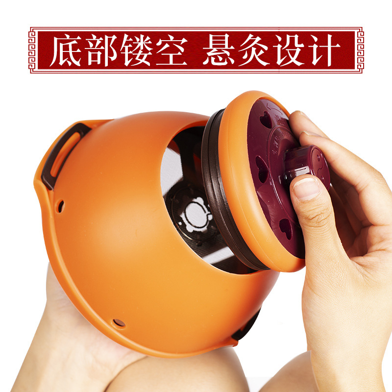 Picture of Xiangai Er Emperor Court Moxibustion Moxibustion Box Portable Moxibustion Home Beauty Salon Chest Breast Breast Abdominal Warm Moxibustion Apparatus Apparatus Jar