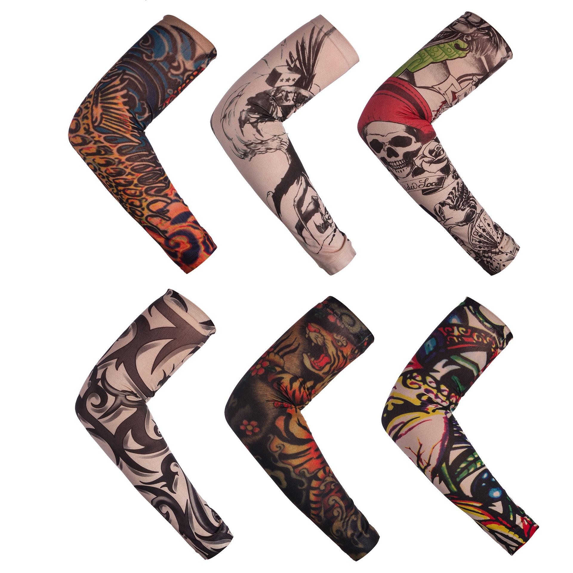 Outdoor Sleeve Tattoo Sleeve Seamless Men's and Women's Flower Arm Riding Sunscreen Sleeve Tattoo Arm Gifts
