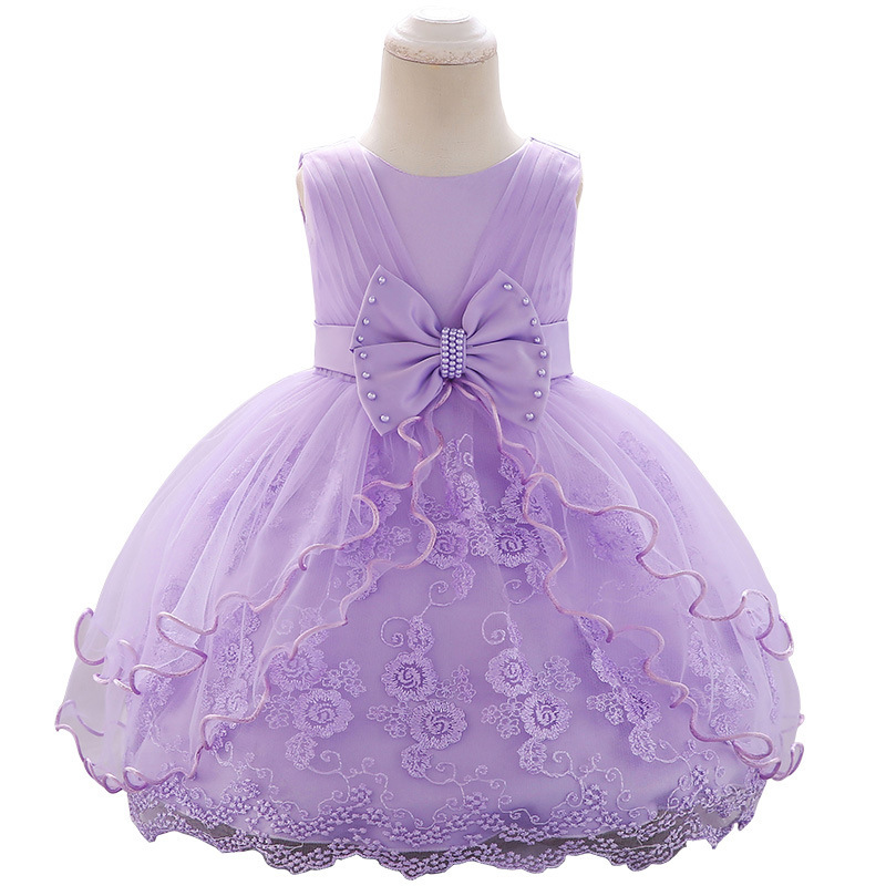 Picture of Cross Border Cotton Princess Dress Dress Baby's Birthday Bow Lace Baby dress Dress
