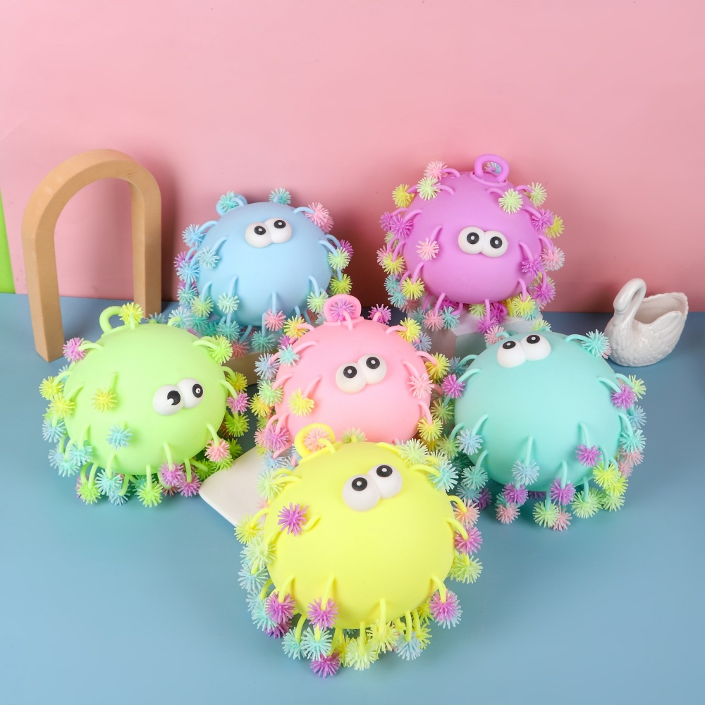 Picture of Creative new strange virus cute fur ball big children's toys elastic vent ball stall selling wholesale