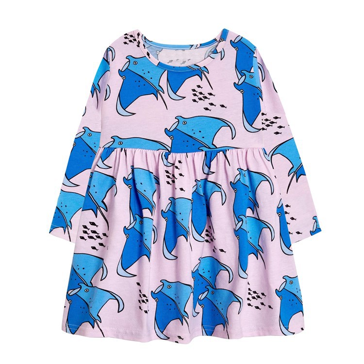 Picture of Girls dress autumn new children's clothing Europe and the United States wholesale long sleeve student skirt children's skirt a generation of hair