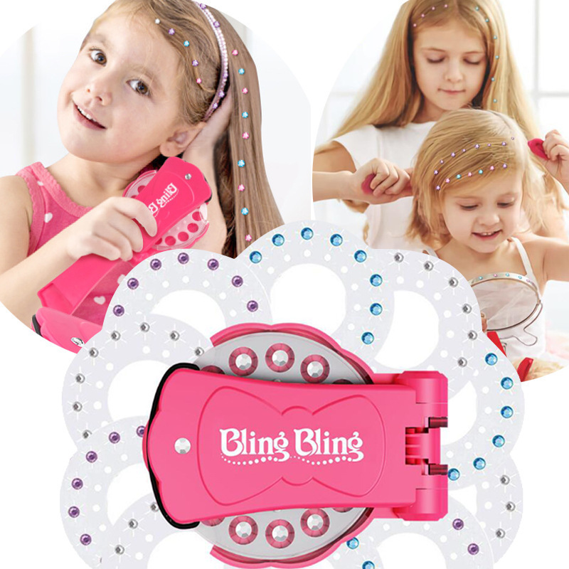Picture of Cross-Border Magic Diamond Machine Children's Toys Wholesale Girls Hair Braider Play House Hair Accessories Makeup Nail Drill Machine
