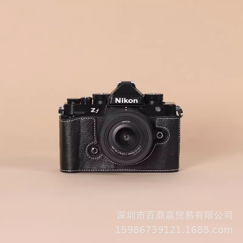 Picture of For Nikon ZF Leather Case Base ZF Micro Single Camera Bag Portable Retro Protective Case Single Shoulder Photography Bag