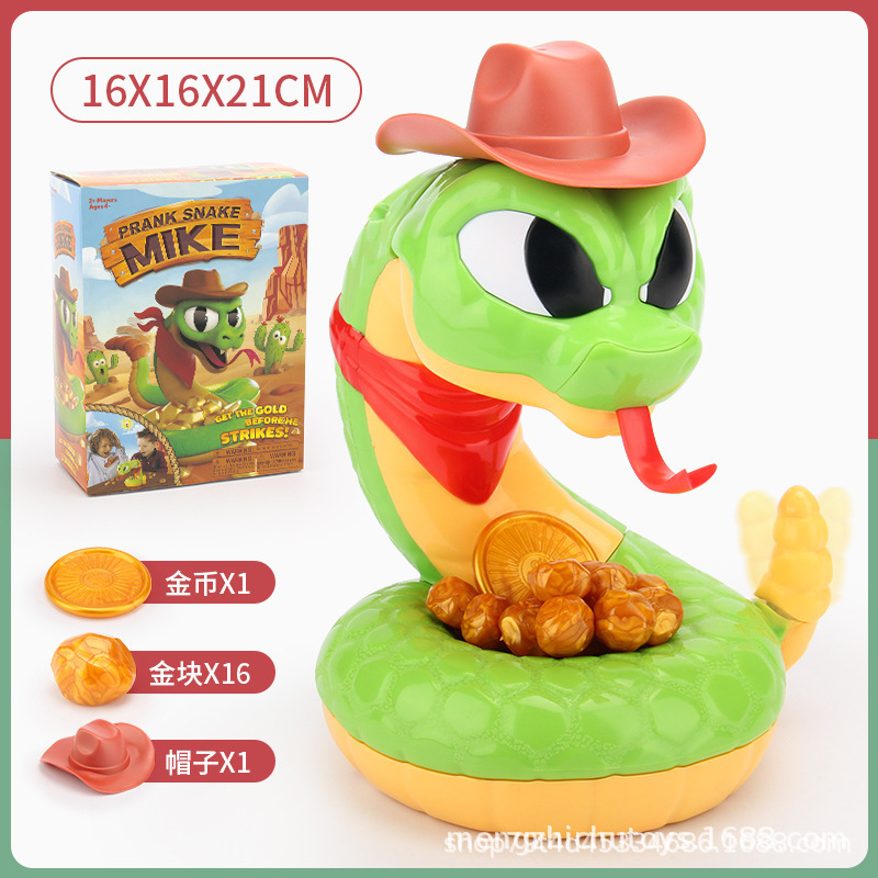 Picture of Trick toy New Cartoon Electric scary rattlesnake interactive spoof game fun decompression table game