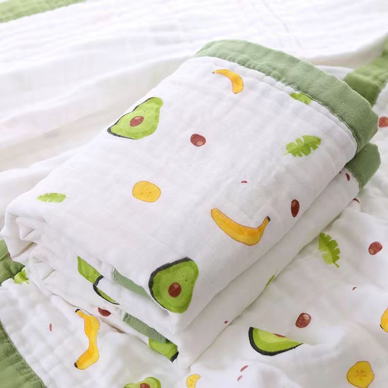Picture of Six-layer gauze cotton children's quilt cartoon printing baby bath towel thick absorbent factory wholesale summer quilt
