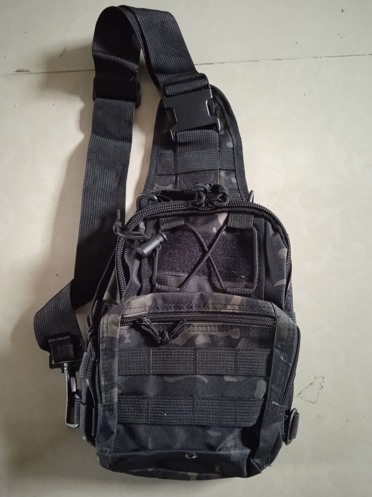 Picture of Factory Spot Canvas Riding Bag Camouflage Outdoor Sports Small Chest Hanging Bag Single Shoulder Crossbody Outdoor Tactical Chest Bag