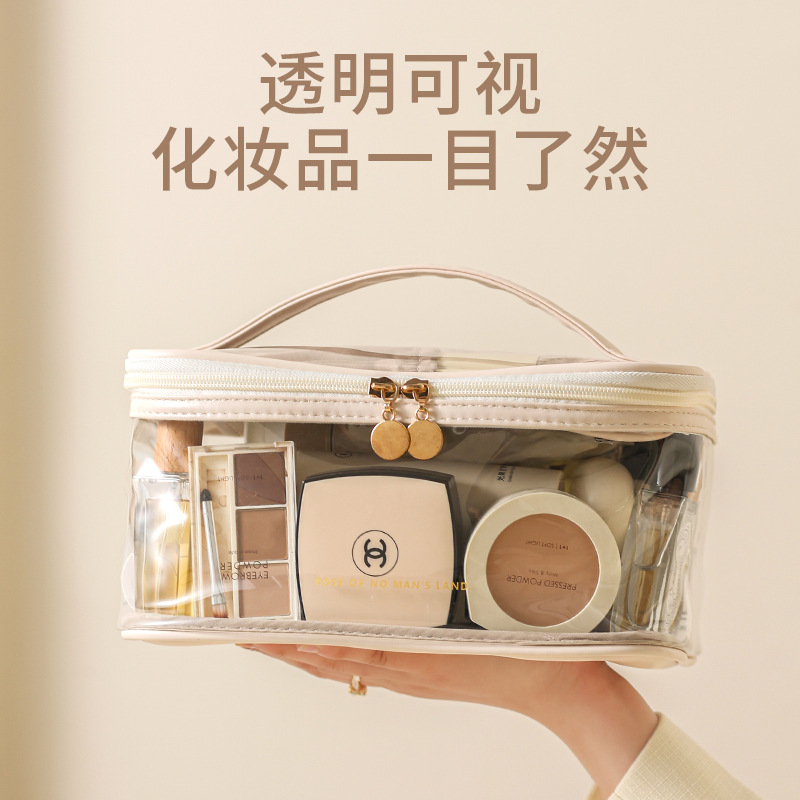 Picture of Transparent Cosmetic Bag, Large Capacity, High-Looking Portable Storage Bag, Multi-Functional Waterproof Toiletry Bag, Cross-Border Cosmetic Bag