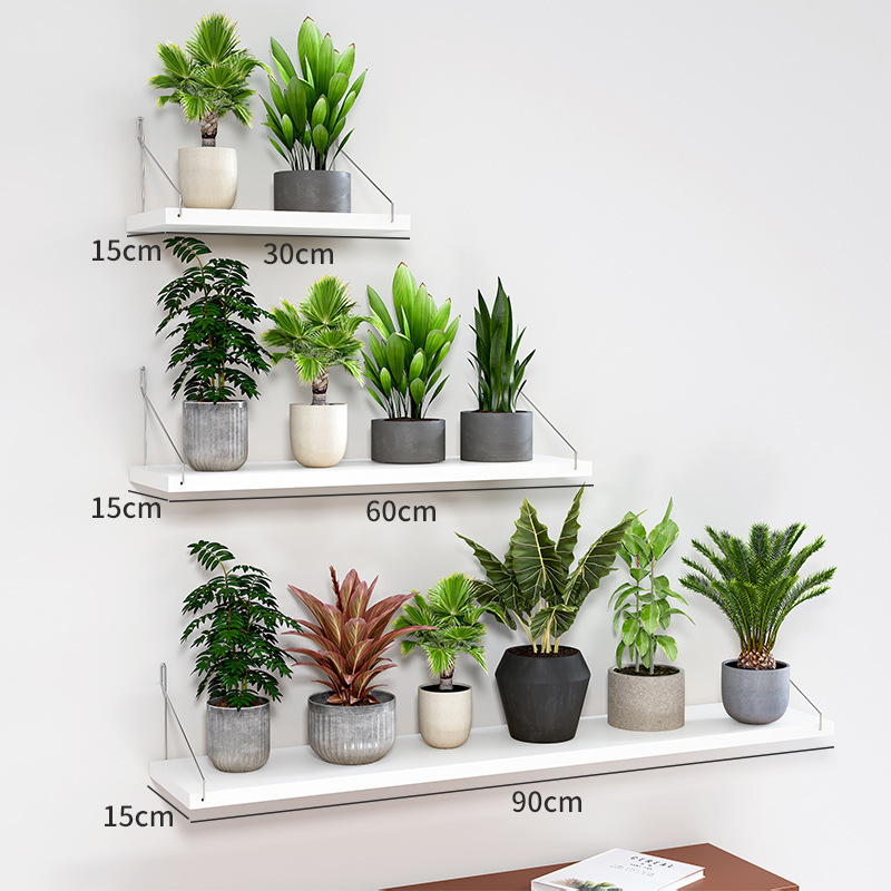 Picture of Source Factory Flower Rack Storage Rack Balcony Flower Rack Wall Indoor Wall Hanging Punch-free Flower Pot Rack Wall Rack