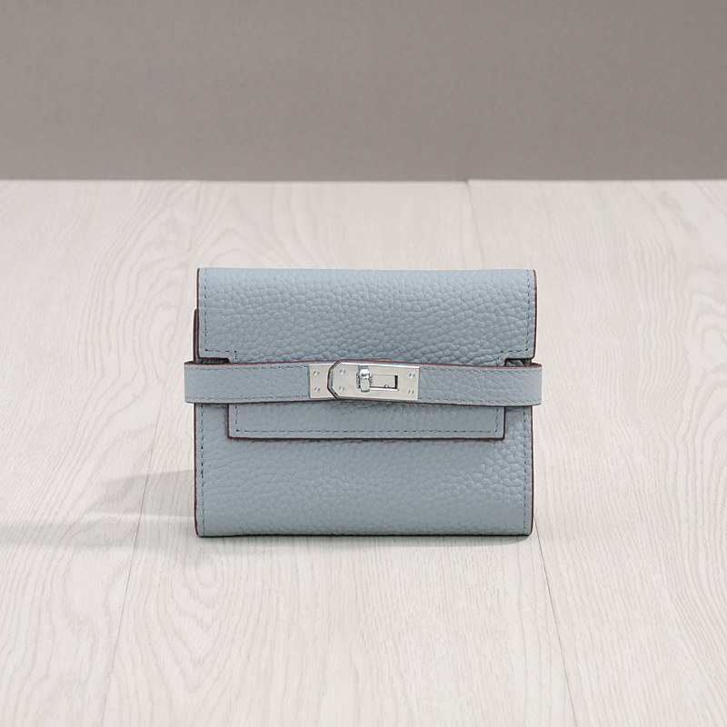Picture of Kelly Wallet Women's Short 2025 New Genuine Leather Women's Wallet Buckle 70% off Stacked Multifunctional Women's Wallet