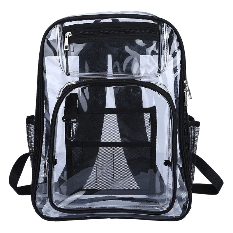 Cross-border explosions transparent backpack Amazon wholesale export waterproof PVC bag large capacity [selling]]