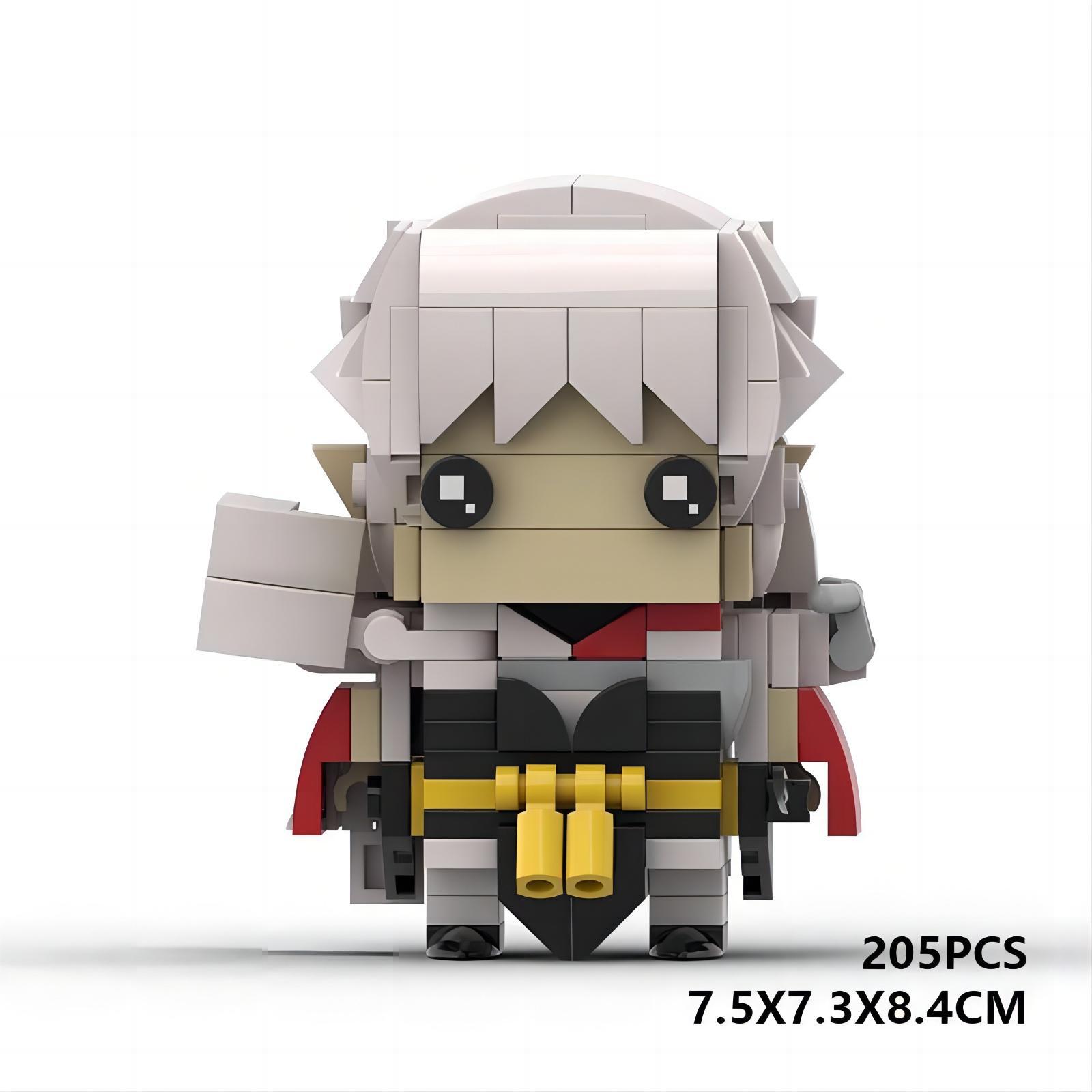 Picture of Compatible with Lego MOC building blocks square head doll suit killing pill anime doll figure assembly model hand-made peripheral