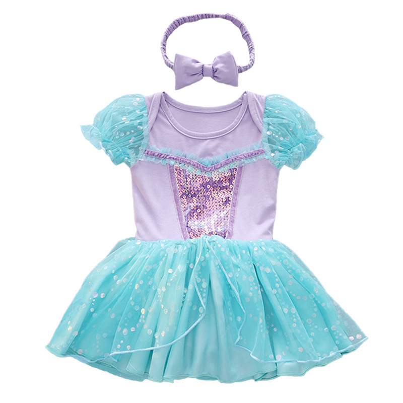 Picture of Halloween Children's Clothing, Short-Sleeved Pullover, Baby Baby Princess Jumpsuit, Princess Style Dress