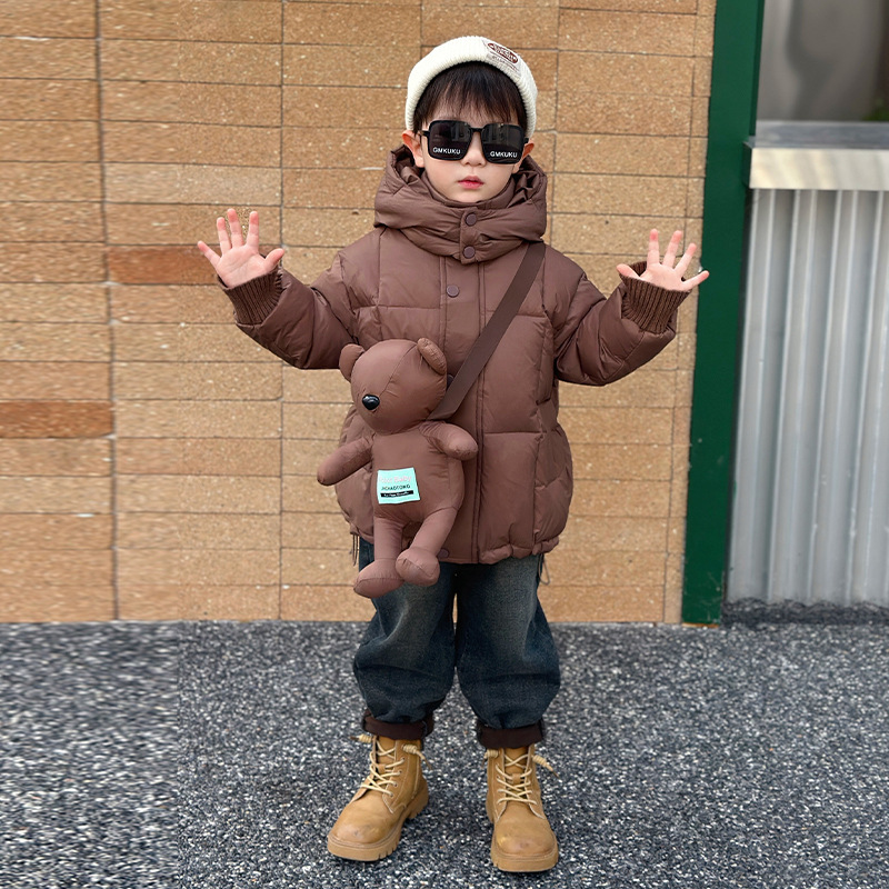 Picture of Boys' Down Jacket Winter 2024 New Children's Winter Clothes Thickened Warm Cotton-padded Jacket Coat Duffy Handsome Baby Clothes Trendy