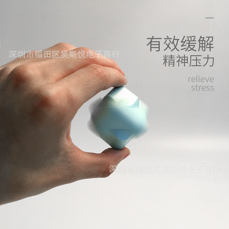 Picture of Creative step-down fingertip gyro rotating Rubik's Cube adult step-down fingertip gyro decompression chain finger toy gift