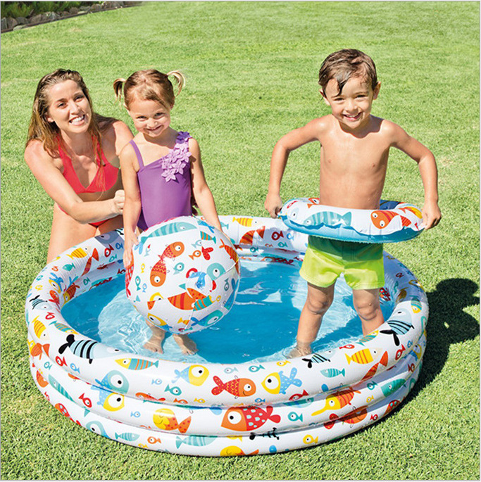 Picture of Children's slide pool sunshade swimming pool alligator fountain mushroom water inflatable play house baby ball pool