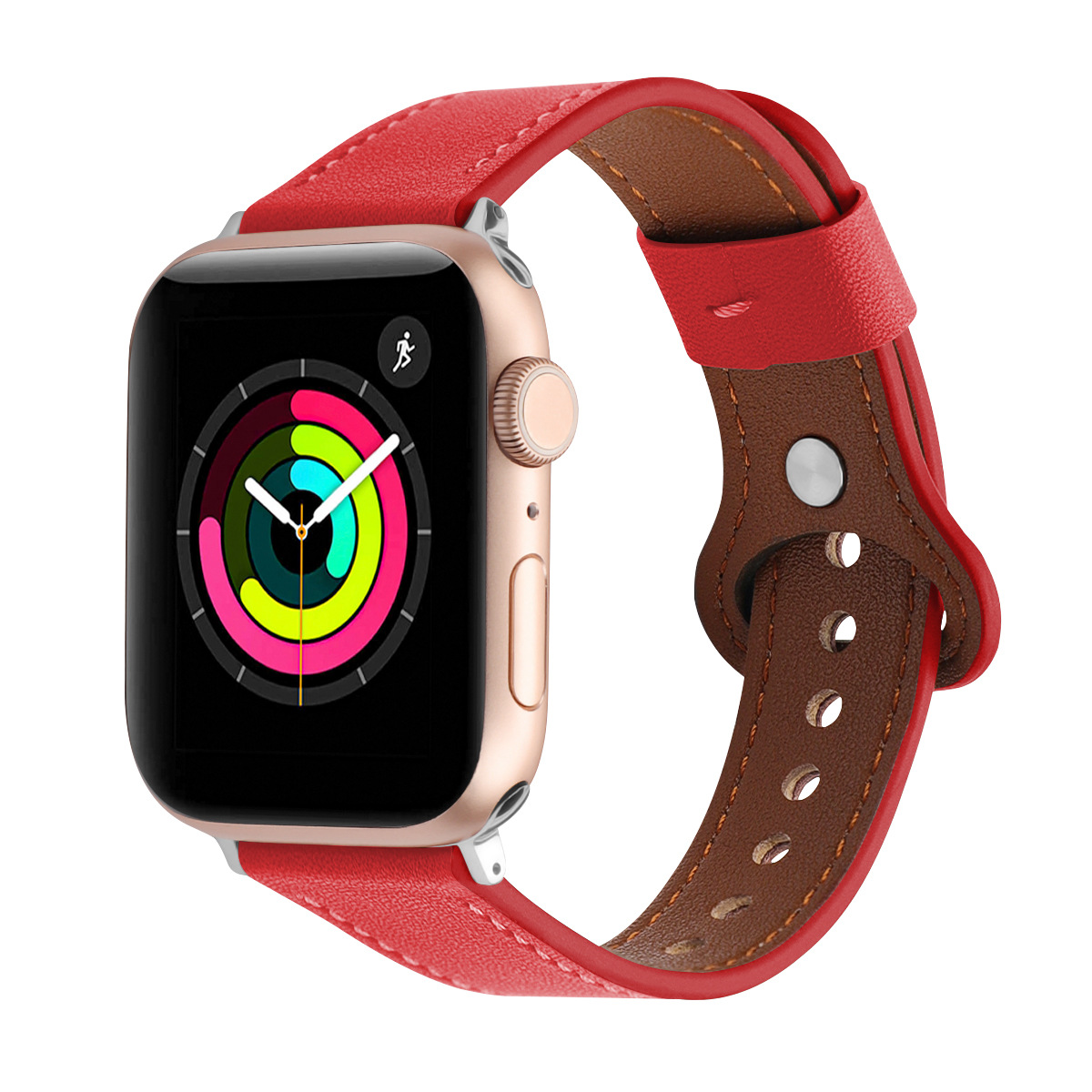 Picture of For Apple Watch iwatch9 Strap Genuine Leather Cowhide applewatchs105678 Shrink Explosions Manufacturers