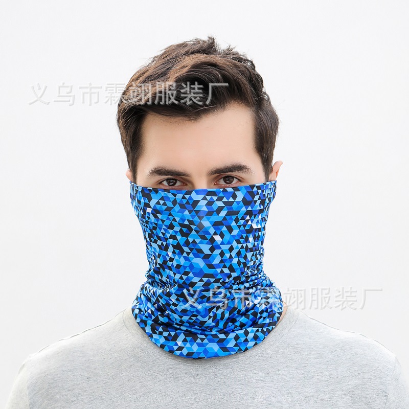 Picture of Sunscreen Mask Ice Silk Scarf Set Men's Headband Neck Protection Neck Summer Fishing Magic Riding Face Face Face Thin