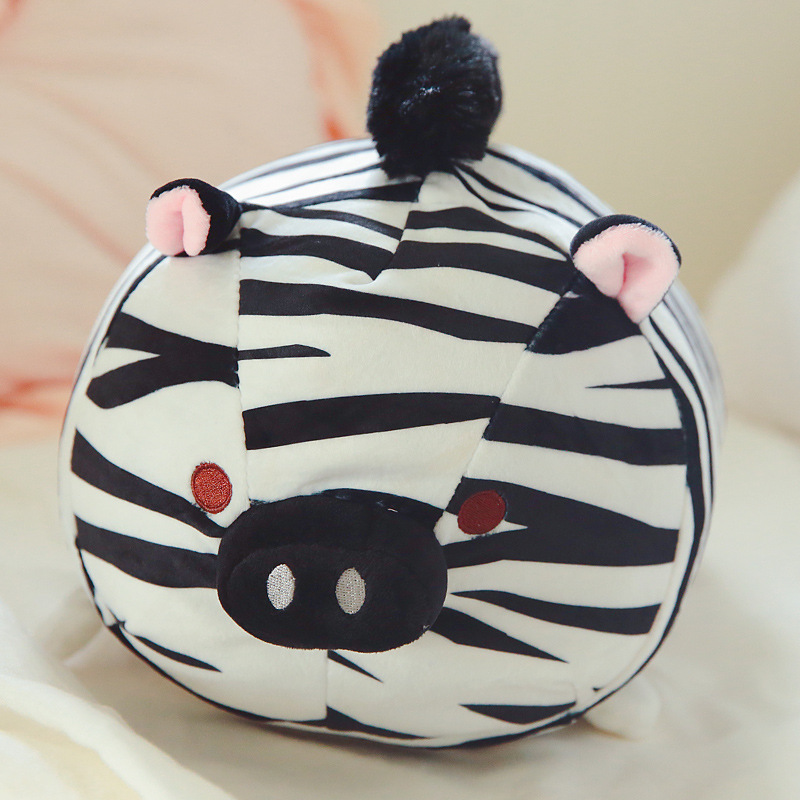 Picture of Large Grabber Doll down Cotton Elastic Super Soft Lying Posture Zebra Creative Pig Mouth Zebra Tiger Toy Doll
