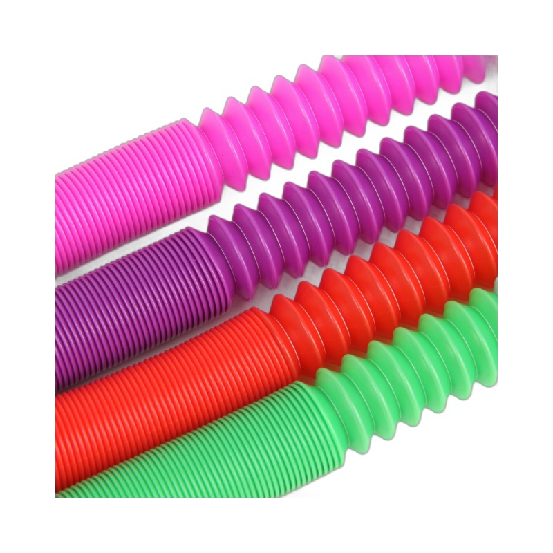 Picture of Cross-border pop tube color stretch plastic tube corrugated decompression tube vent telescopic tube decompression toy wholesale