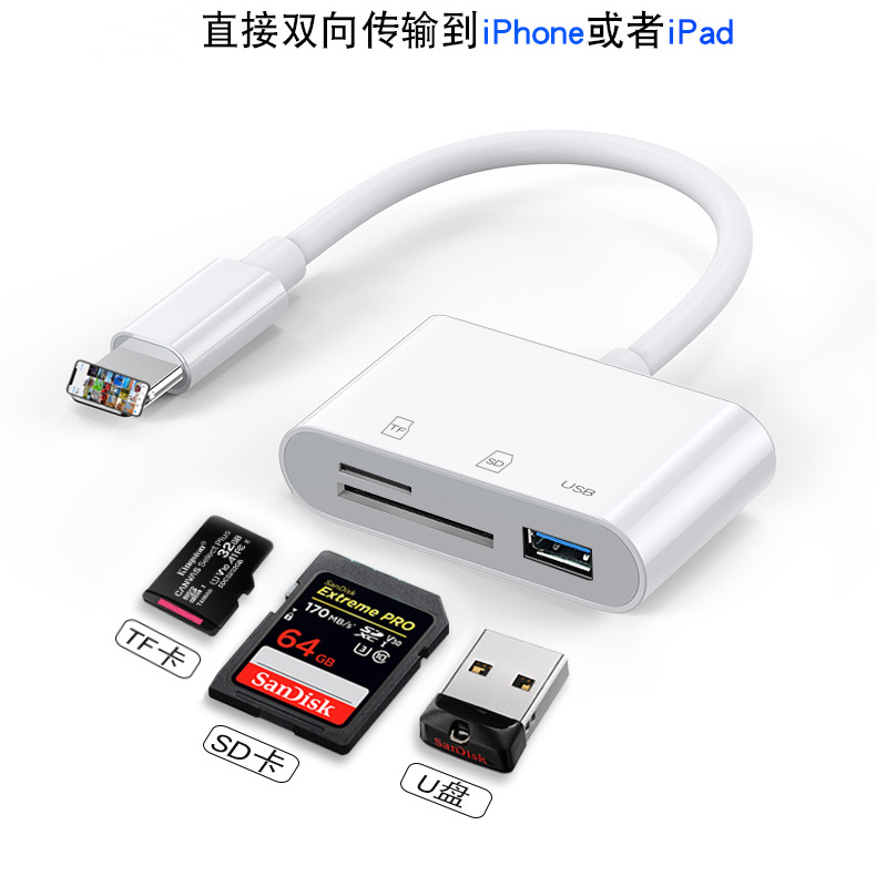 Picture of For Apple Huawei Type-c Mobile Phone Computer Metal Card Reader Multi-function SD Card U Disk TF Card Reader