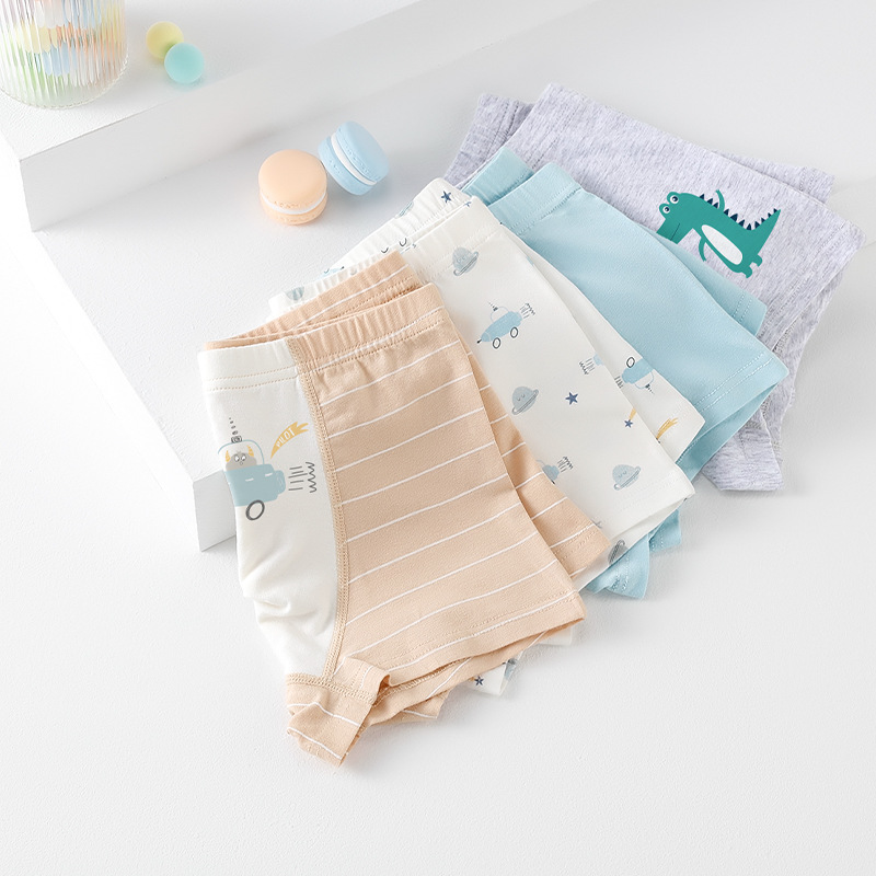 Picture of Children's Underwear Boys Baby Boxers Antibacterial Children's Wear Boxers Small Medium and Large Children's Cartoon Boy Underwear Children's Pure Cotton